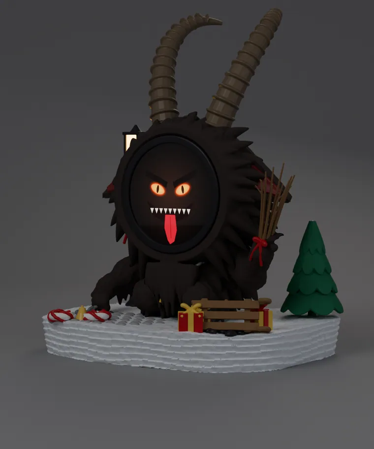 Krampus from three-quarters