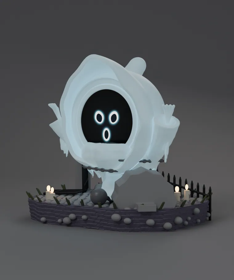 Wisp from three-quarters