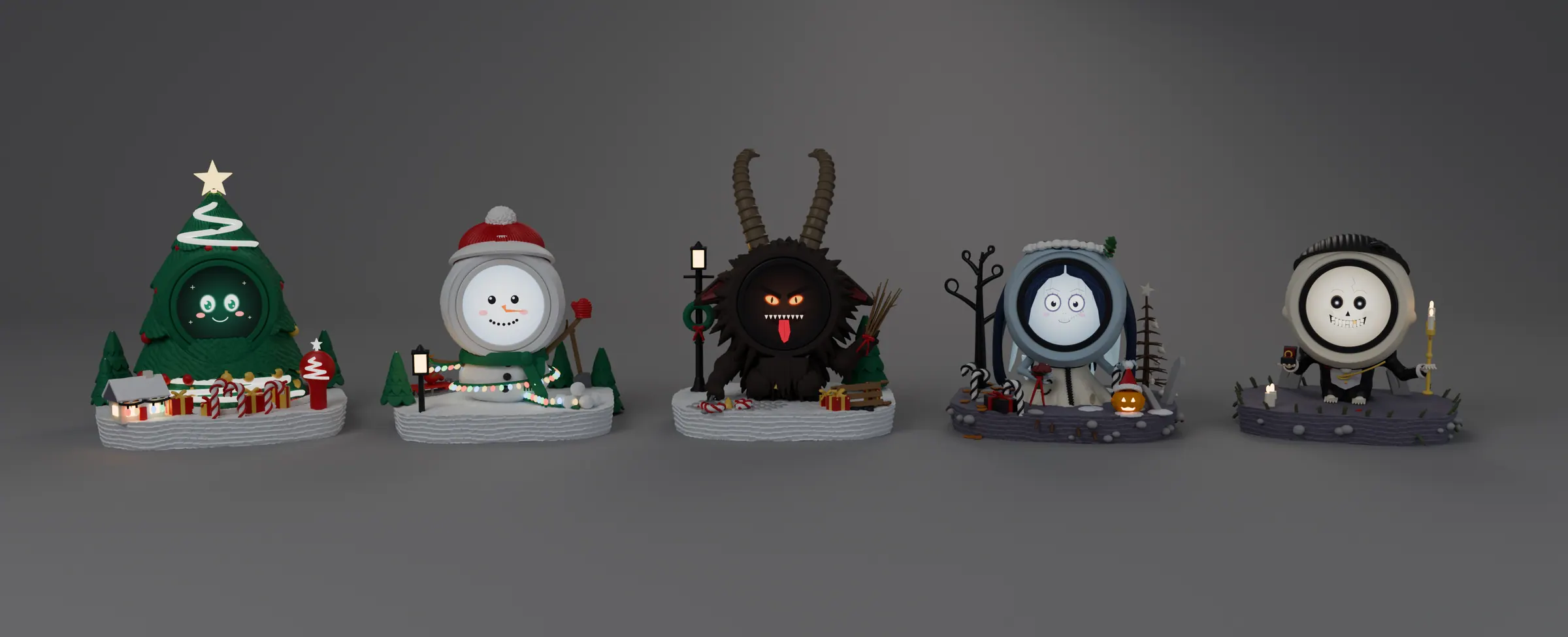 The ChristmasPrism Line, lined up